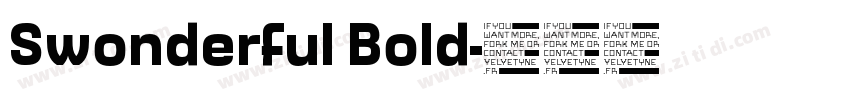 Swonderful Bold字体转换